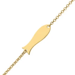 Gourmette Bébé Poisson - Or Jaune 18ct