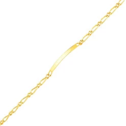 Gourmette Enfant Cheval Alterné - Or Jaune 9ct -Mikado Soldes Magasin gourmette enfant 9K524 3ID product xl product