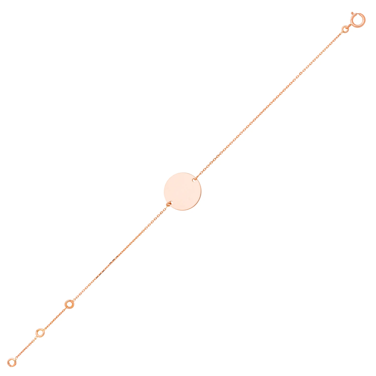 Gourmette Enfant Jeton - Or Rose 18ct 4 Gourmette Enfant Jeton - Or Rose 18ct – Image 2