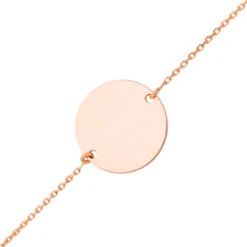 Gourmette Enfant Jeton - Or Rose 18ct