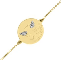 Gourmette Enfant Ange LuluCastagnette - Or Jaune 9ct