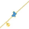 Bracelet Papillon Bleu - Or Jaune 9ct -Mikado Soldes Magasin gourmette enfant papillon bleu 497130 00 2 product