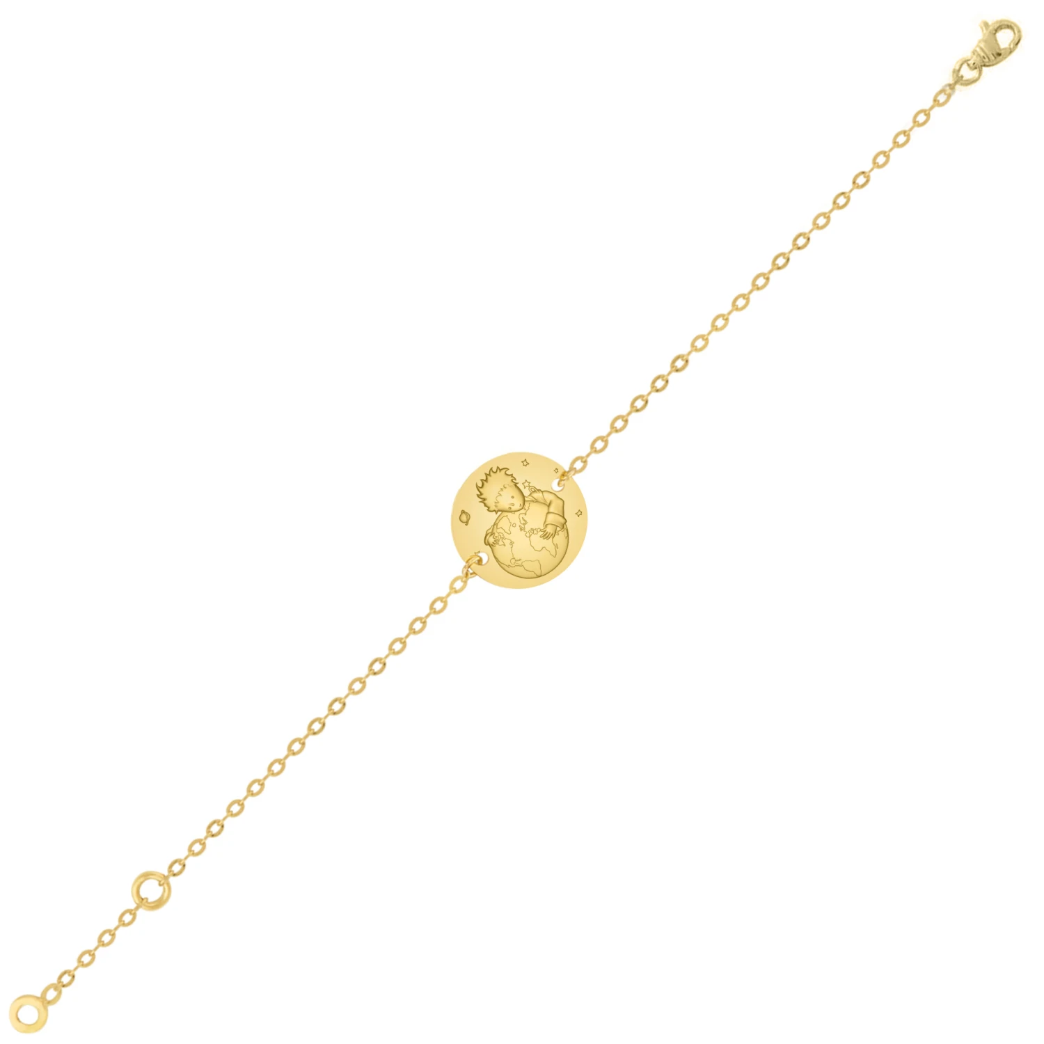 Gourmette Bébé Petit Prince "protège Ta Planète" - Or Jaune 18ct 5 Gourmette Bébé Petit Prince "protège Ta Planète" - Or Jaune 18ct – Image 3