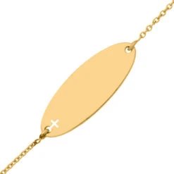 Gourmette Bébé Symbole Fille LuluCastagnette - Or Jaune 9ct