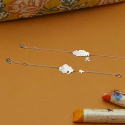 Gourmette Bébé Nuage LuluCastagnette - Argent Massif -Mikado Soldes Magasin gourmette lulucastagnette product 1