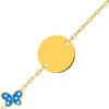 Gourmette Bébé Papillon Bleu - Or Jaune 9ct -Mikado Soldes Magasin gourmette papillon bleu 497126 00 1 product