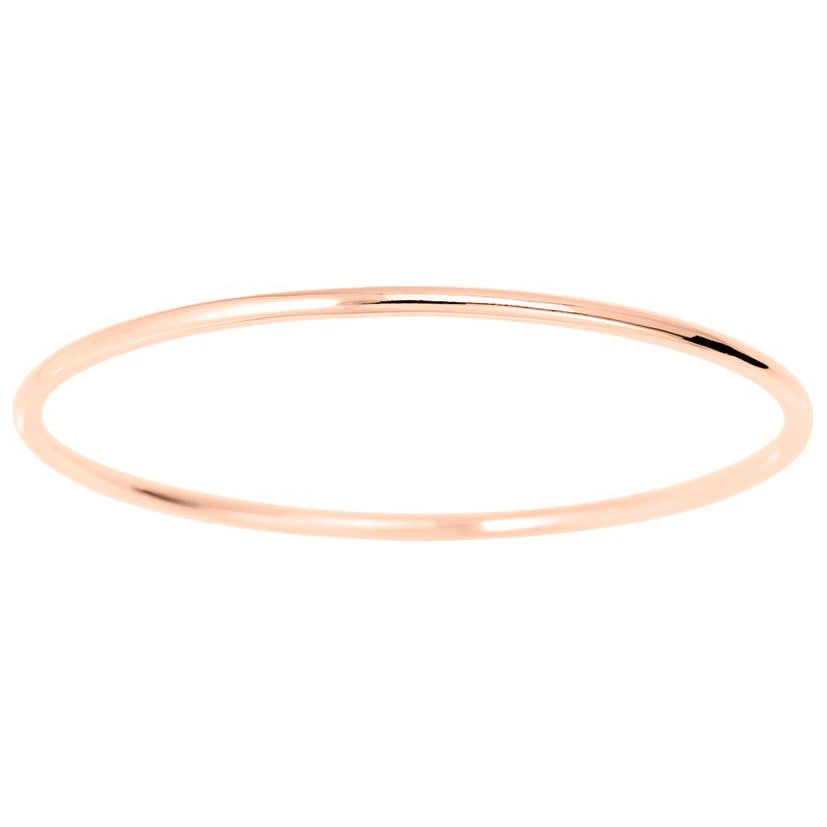 Jonc Bébé Fil Rond - Or Rose 18ct 3 Jonc Bébé Fil Rond - Or Rose 18ct