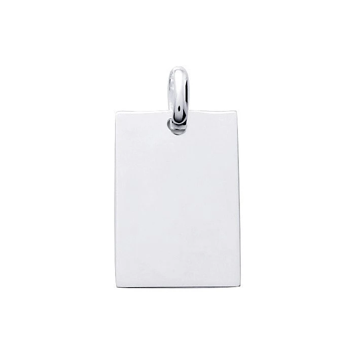 Pendentif Plaque Rectangulaire - Argent Massif 3 Pendentif Plaque Rectangulaire - Argent Massif – Image 2