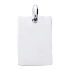 Pendentif Plaque Rectangulaire - Argent Massif