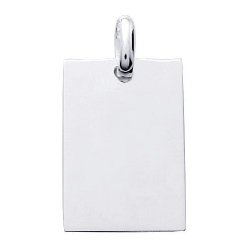 Pendentif Plaque Rectangulaire - Argent Massif 2 Pendentif Plaque Rectangulaire - Argent Massif