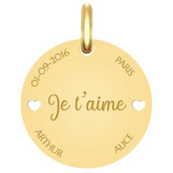 Médaille De L'Amour - Or Jaune 9ct
