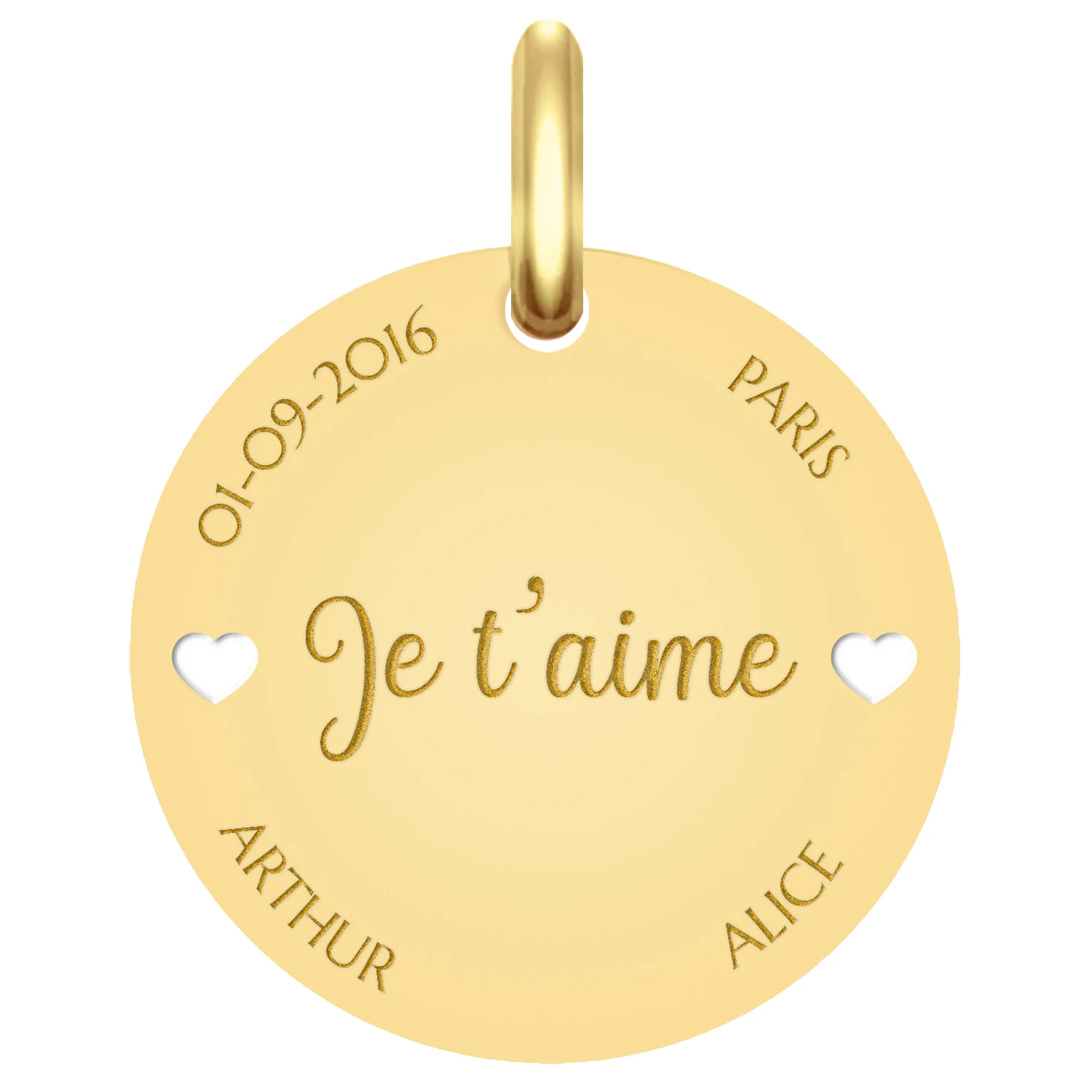 Médaille De L'Amour - Or Jaune 9ct 3 Médaille De L'Amour - Or Jaune 9ct