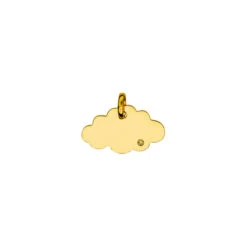 Médaille Nuage - Diamant & Or Jaune 18ct -Mikado Soldes Magasin medaille ange diamant 8916DT 2 product