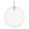 Médaille Frise Pointillée - Or Blanc 18ct -Mikado Soldes Magasin medaille bapteme frise pointilles C13215 product