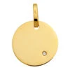 Pendentif Plaque Ronde - Diamant & Or Jaune 18ct -Mikado Soldes Magasin medaille diamant or V6B product