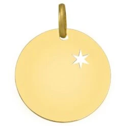 Médaille étoile Ajourée - Or Jaune 18ct