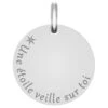 Médaille Une étoile Veille Sur Toi - Or Blanc 9cts 1 Médaille Une étoile Veille Sur Toi - Or Blanc 9cts -Mikado Soldes Magasin medaille etoille veille sur toi product