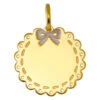 Médaille Dentelle Et Noeud - Or Jaune 9ct -Mikado Soldes Magasin medaille or noeud B75215 product
