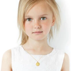 Médaille Une étoile Veille Sur Toi - Or Jaune 18cts -Mikado Soldes Magasin medaille ronde E39011 product zoomed simu product