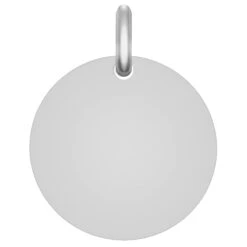 Pendentif Médaille Ronde - Or Blanc 18ct