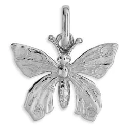 Pendentif Papillons - Or Blanc 9ct