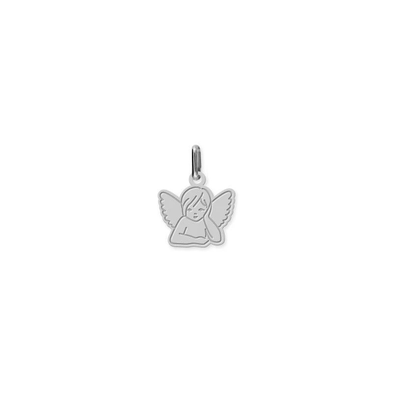 Pendentif Ange Pensif - Or Blanc 9ct 4 Pendentif Ange Pensif - Or Blanc 9ct – Image 2