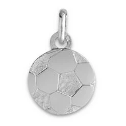 Pendentif Ballon De Foot - Or Blanc 9ct
