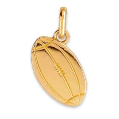 Pendentif Ballon De Rugby - Or Jaune 9ct
