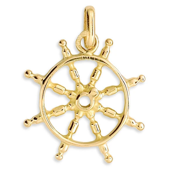 Pendentif Barre De Bateau - Or Jaune 9ct 3 Pendentif Barre De Bateau - Or Jaune 9ct