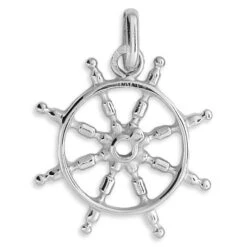 Pendentif Barre De Bateau - Or Blanc 9ct