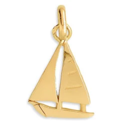 Pendentif Voilier - Or Jaune 9ct