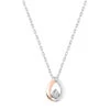 Collier Pendentif Goutte - Diamant & Or Blanc Et Rose 9ct 1 Collier Pendentif Goutte - Diamant & Or Blanc Et Rose 9ct -Mikado Soldes Magasin pendentif bicolor product