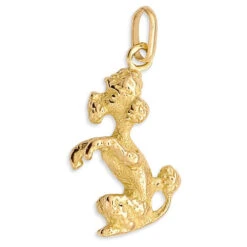 Pendentif Caniche - Or Jaune 18ct