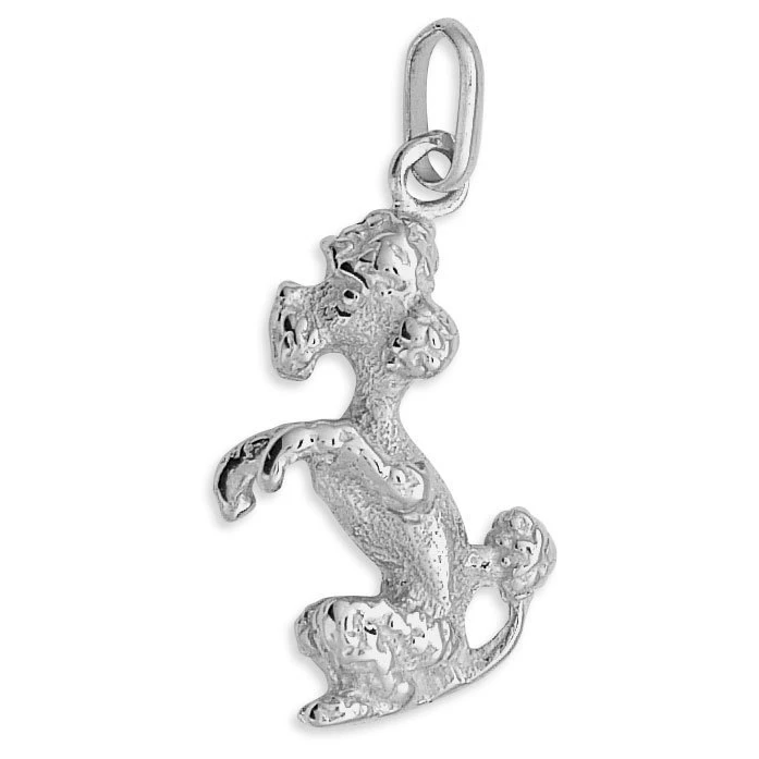 Pendentif Caniche - Or Blanc 9ct 3 Pendentif Caniche - Or Blanc 9ct