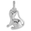 Pendentif Chat - Or Blanc 18ct -Mikado Soldes Magasin pendentif chat or jaune P1935G product