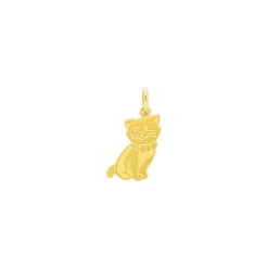 Pendentif Chat - Or Jaune 18ct -Mikado Soldes Magasin pendentif chat or product