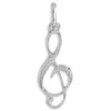 Pendentif Cle De Sol - Or Blanc 9ct 2 Pendentif Cle De Sol - Or Blanc 9ct -Mikado Soldes Magasin pendentif cle de sol P1956G product 1
