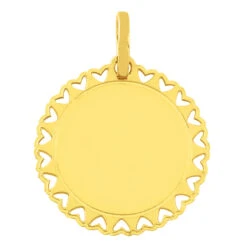 Pendentif Dentelles Coeurs - Or Jaune 18ct