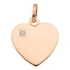 Pendentif Coeur - Diamant & Or Rose 18ct