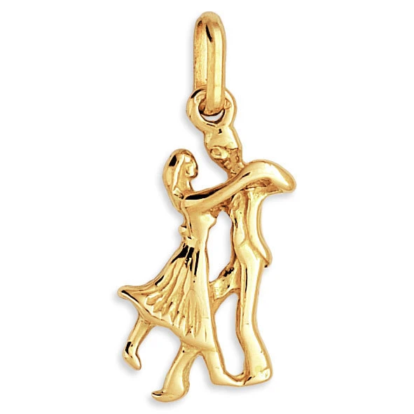 Pendentif Couple Danseur - Or Jaune 9ct 3 Pendentif Couple Danseur - Or Jaune 9ct