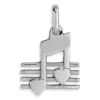 Pendentif Note De Musique Coeur - Or Blanc 9ct 2 Pendentif Note De Musique Coeur - Or Blanc 9ct -Mikado Soldes Magasin pendentif note musique coeur P1750G 2 product 1