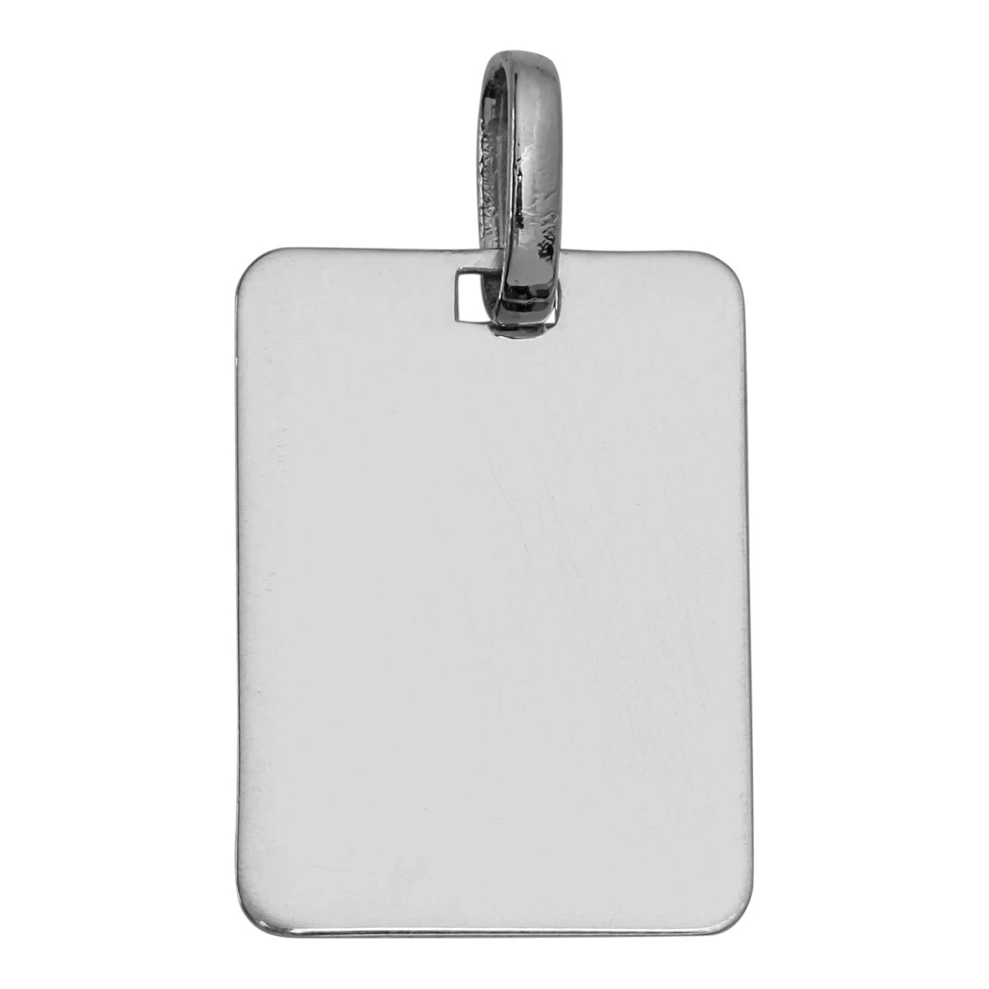 Pendentif Plaque Rectangle - Or Blanc 18ct 3 Pendentif Plaque Rectangle - Or Blanc 18ct