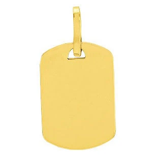 Pendentif Plaque Tonneau - Or Jaune 9ct 3 Pendentif Plaque Tonneau - Or Jaune 9ct