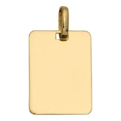 Pendentif Plaque Rectangle - Or Jaune 18ct