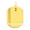 Pendentif Plaque Tonneau Striée - Or Jaune 18ct -Mikado Soldes Magasin pendentif plaque or jaune product