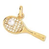 Pendentif Raquette De Tennis Perle - Or Jaune 9ct -Mikado Soldes Magasin pendentif raquette tennis perle or P707 product 1