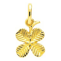 Médaille Trèfle 4 Feuilles - Or Jaune 18ct