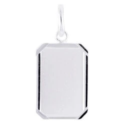 Pendentif Plaque - Argent Massif