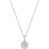 Collier Chaine & Pendentif Rond - Diamant & Or Blanc 18ct -Mikado Soldes Magasin rond diamant orblanc product