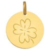Médaille Trèfle - Or Jaune 9ct 2 Médaille Trèfle - Or Jaune 9ct -Mikado Soldes Magasin simureGravureProfonde medailleTrefle product